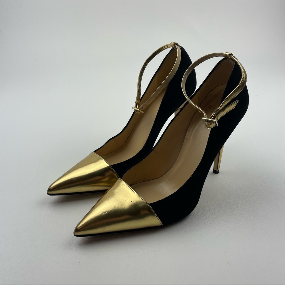 Kate Spade New York Black and Gold velvet Shoes pumps heels size 10